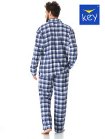 Pánske rozopínacie pyžamo Key MNS 426 B23 dł/r M-2XL