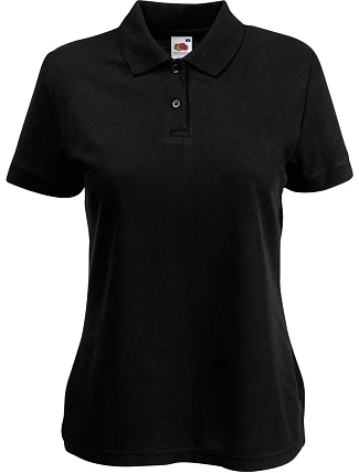 Fruit of the Loom Lady-Fit 65/35 Polo Dámske piqué polo 16.3212 čierne Fruit of the Loom Lady-Fit 65/35 Polo Dámske piqué polo 16.3212 čierne