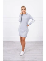 Off White šedé šaty