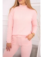 Dvojdielny sveterový set alpaka púdrovo ružový
