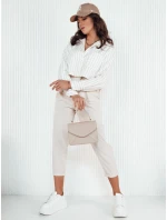 Dámske pruhované krátke tričko GIRSA ecru FashionStreet DY0403 Dámske pruhované krátke tričko GIRSA ecru FashionStreet DY0403