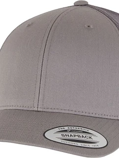 Flexfit 6606/6606T 6 panelová vintage kšiltovka "Trucker" 55.6606 ocelově šedá šedá