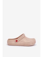 Damskie Lekkie Klapki Big Star II275012 Beżowe Damskie Lekkie Klapki Big Star II275012 Beżowe