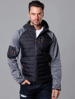 Pánska čierno-grafitová športová bunda (8M906-392)