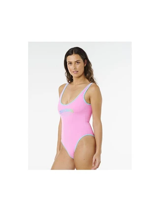 Dámsky kostým RIP CURL Surf Puff 1 Piece, ružový