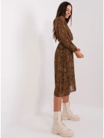 Šaty DHJ SK 10536N 3.31X hnedá Šaty DHJ SK 10536N 3.31X hnedá