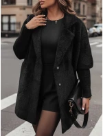 Dámsky kabát z alpaky RITA II black FashionStreet NY0669