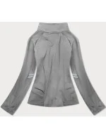 Šedá dámska mikina so stojačikom (20319)