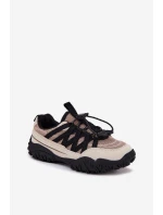 Sneakersy Dziecięce Ze Ściągaczem Beżowe Nanelita