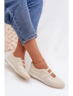 Sportovní dámské baleríny s pásky Béžové Farvessa