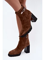 Zateplené čižmy z prírodného semišu Vinceza 91172 Camel Zateplené čižmy z prírodného semišu Vinceza 91172 Camel
