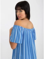 Dámske šaty D73771R30145J bielo-modré - FPrice