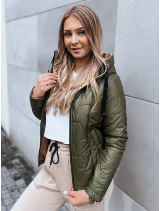 Dámska prešívaná jesenná bunda LOVE YOU zelená FashionStreet TY3836 Dámska prešívaná jesenná bunda LOVE YOU zelená FashionStreet TY3836