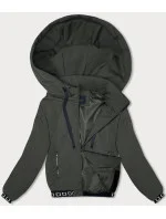 Prešívaná bunda v army farbe s ozdobnými sťahovacími lemami (16M9086-136) Prešívaná bunda v army farbe s ozdobnými sťahovacími lemami (16M9086-136)