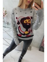 Sveter s Otcom Vianoc šedý Sveter s Otcom Vianoc šedý