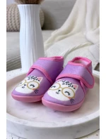 Dětské pantofle na suchý zip fialové Katline