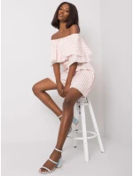 Šaty LK SK 507354.30P bielo-ružové