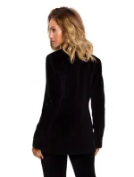 Zamatové sako s gombíkom M643 - Moe