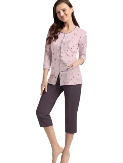 Luna 388 3/4 M-2XL Z25/26 dámske pyžamo bez zipsu