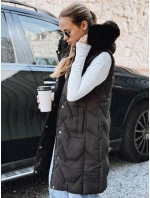Dámska prešívaná vesta čierna FashionStreet TY5262