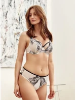 Gorsenia K 842 Čierno-biele tangá S-2XL