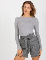 Dámske šortky LK SN 506942 4.29 šedé čierne Dámske šortky LK SN 506942 4.29 šedé čierne