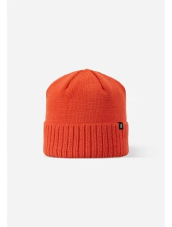 Detská zimná čiapka Reima Kalotti Red Orange Junior z certifikovanej vlny oranžovej farby (5300232A-2820)