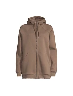 Dámska mikina CASALL Easy Oversized Zip Hoodie, hnedá farba Dámska mikina CASALL Easy Oversized Zip Hoodie, hnedá farba