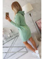 Mikina s kapucňou tmavo mätová