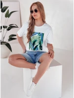 MUYUMBA dámske tričko s potlačou biele FashionStreet RY2620