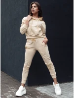 TRENDHOOD dámska krémová mikina s kapucňou FashionStreet BY1308