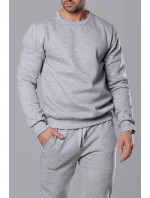 Svetlosivá pánska mikina s okrúhlym výstrihom (68B2001-2) Svetlosivá pánska mikina s okrúhlym výstrihom (68B2001-2)