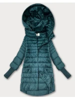 Zelená dámska prechodná bunda s úpletovým šnúrkovým lemom (1828) Zelená dámska prechodná bunda s úpletovým šnúrkovým lemom (1828)