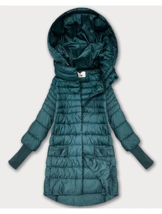 Zelená dámska prechodná bunda s úpletovým šnúrkovým lemom (1828) Zelená dámska prechodná bunda s úpletovým šnúrkovým lemom (1828)