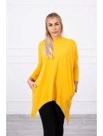 Horčicová mikina na bicykel s potlačou