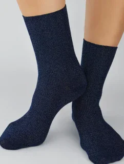 BEZTLAKOVÉ REBROVANÉ LUREXOVÉ PONOŽKY SB075