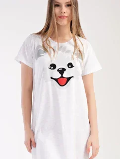 Dámska nočná košeľa s krátkym rukávom Šteňa