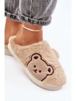 Dámske huňaté papuče s medvedíkom Fiorinella Dámske huňaté papuče s medvedíkom Fiorinella