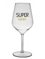 SUPER TÁTA - priehľadný nerozbitný pohár na víno 470 ml
