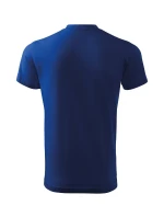 Ťažké tričko s výstrihom do V unisex kráľovská modrá