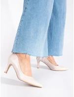 Originálne hnedé lodičky pre ženy na ihlovom podpätku Originálne hnedé lodičky pre ženy na ihlovom podpätku