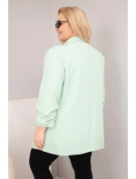 Dámska plus size elegantná bunda mätová