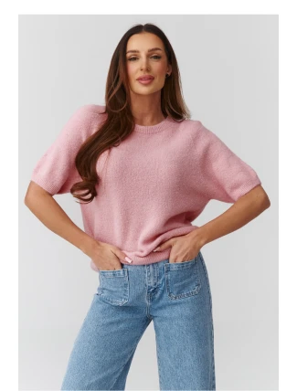 Sveter s krátkym rukávom model 224079 Makadamia