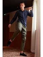 NEOBLU Owen LSL Men Pánske polo s dlhým rukávom z hrubého piké 24.4396 night blue