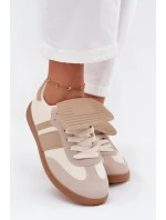 Niskie Sneakersy Damskie Z Wywiniętym Językiem Beżowe Ardira