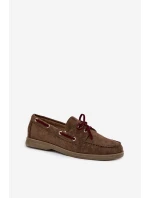 Półbuty Mokasyny Damskie Z Wiązaniem Ciemnozielone Calivra