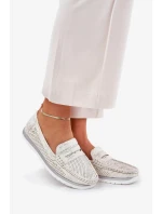 Dámske mokasíny z ekokože Bralithia - zlaté