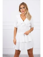 Šaty vo farbe ecru do pása