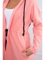 Sukňa s dlhším chrbtom marhuľová