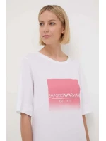 Dámska nočná košeľa 164687 4R255 00010 biela - Emporio Armani